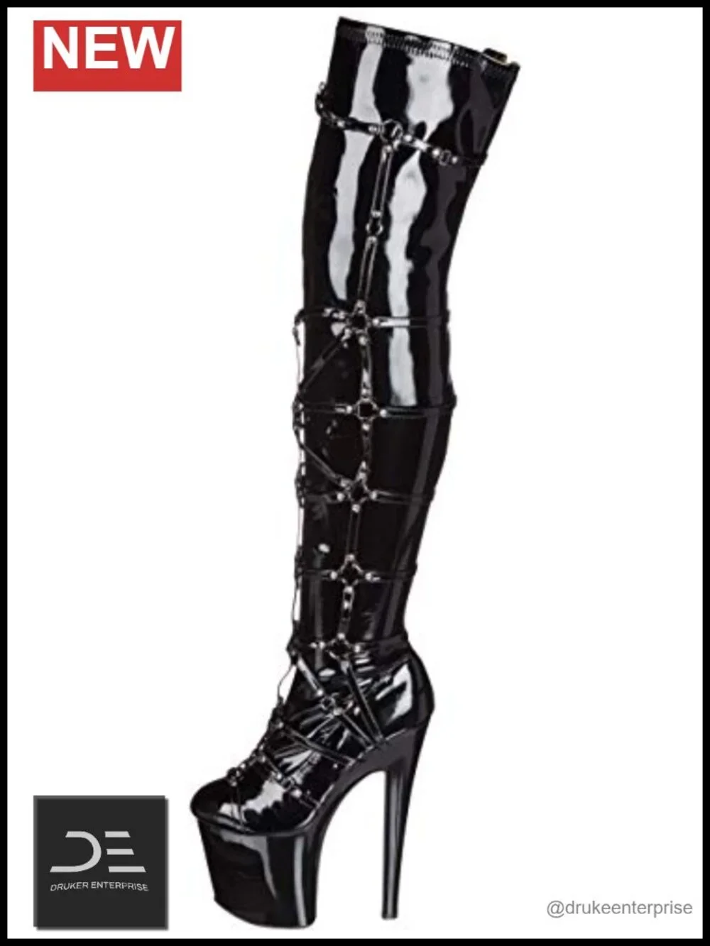 Fetish Platform Over-the-Knee Boots